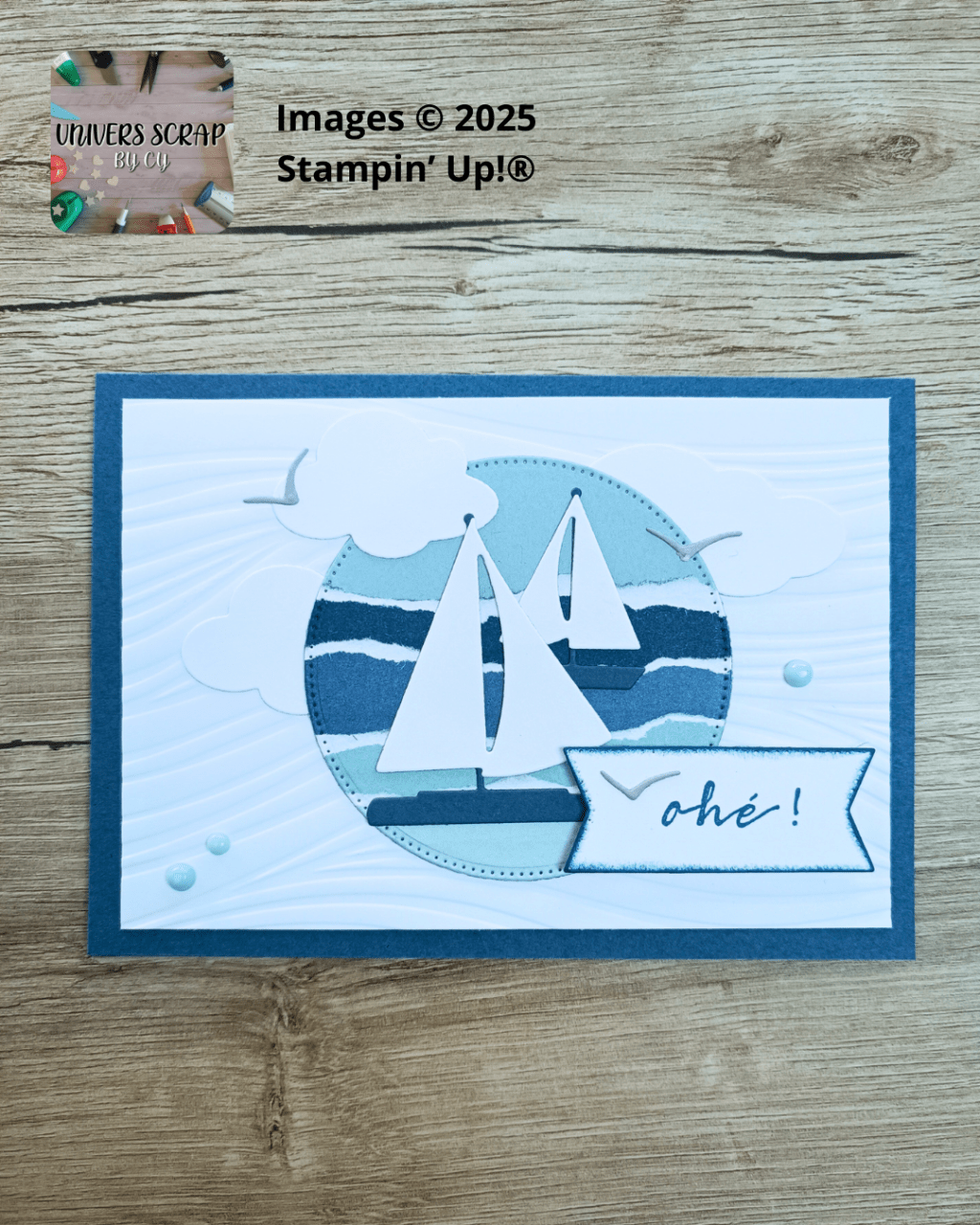 Carte Voilier au Papier&nbsp;déchiré