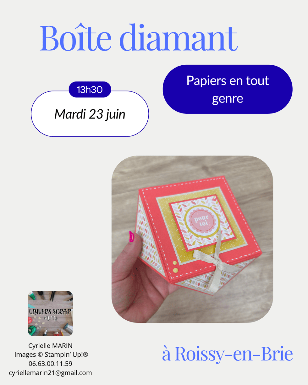 🌸 Ateliers créatifs de mai et juin – rejoins-nous à Roissy-en-Brie&nbsp;!