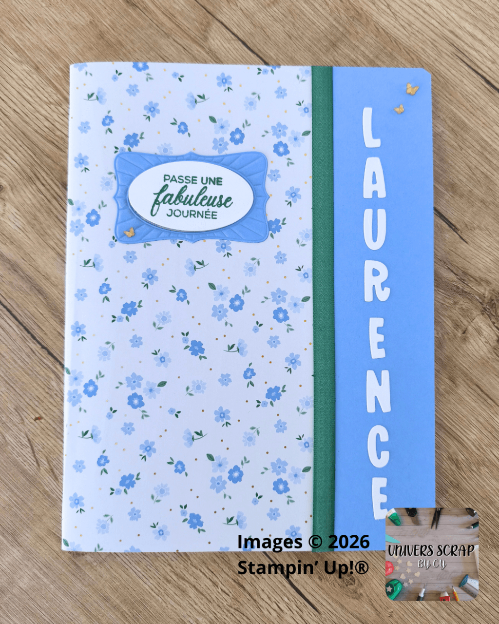 Cahier customisé avec Echoppe de fleurs